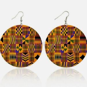 Beloved Millinery Beautiful African Kente Pattern Drop Earrings NWT
